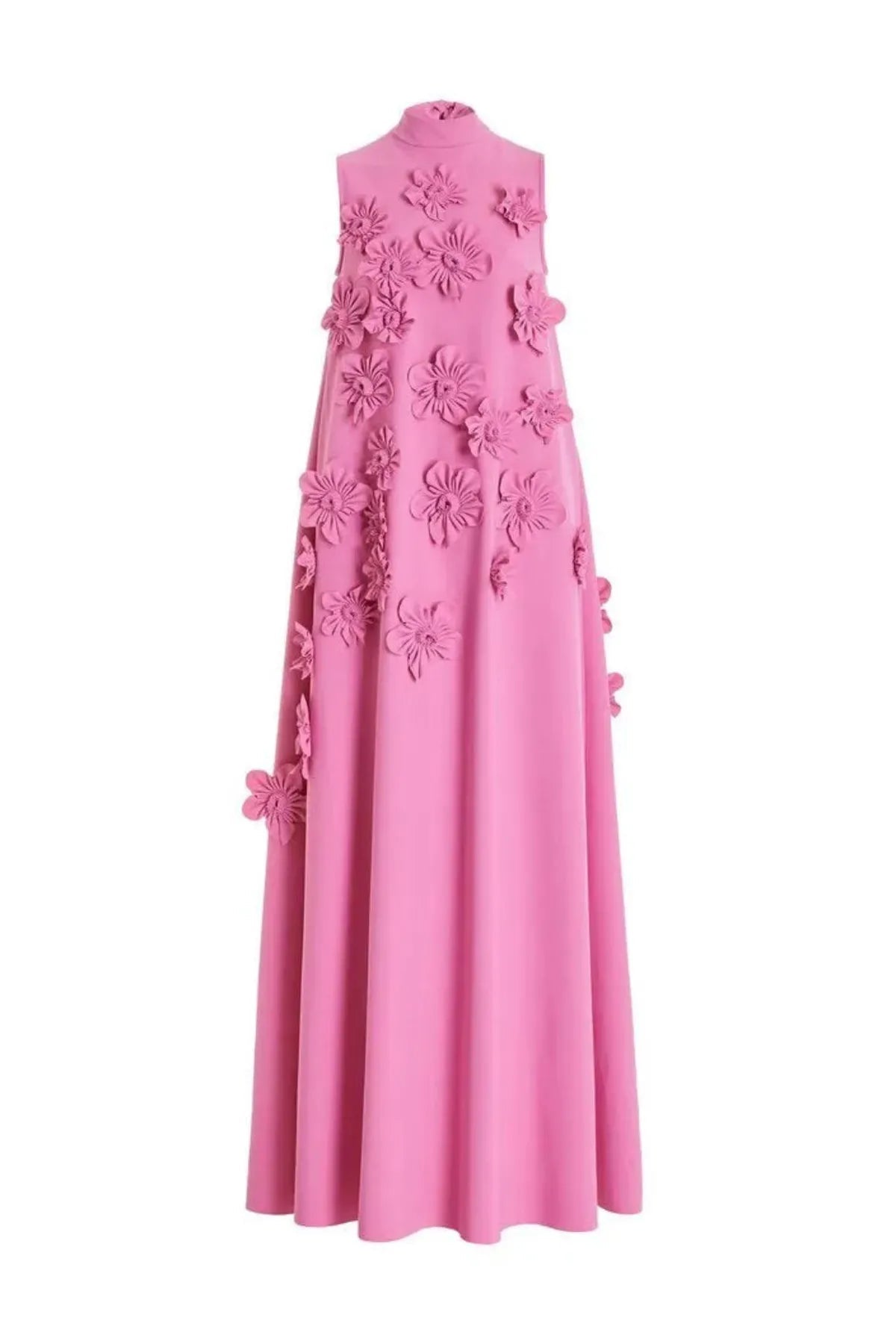 Floral 3D Appliqué Maxi Dress for Women