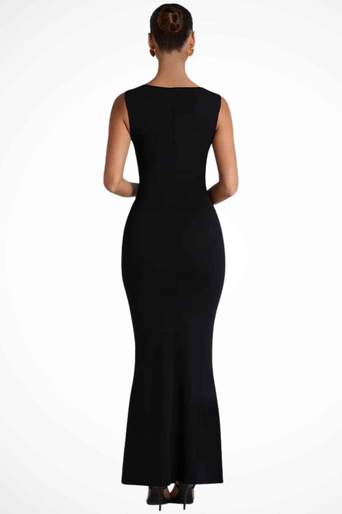 Elegant Square Neck Bodycon Maxi Dress