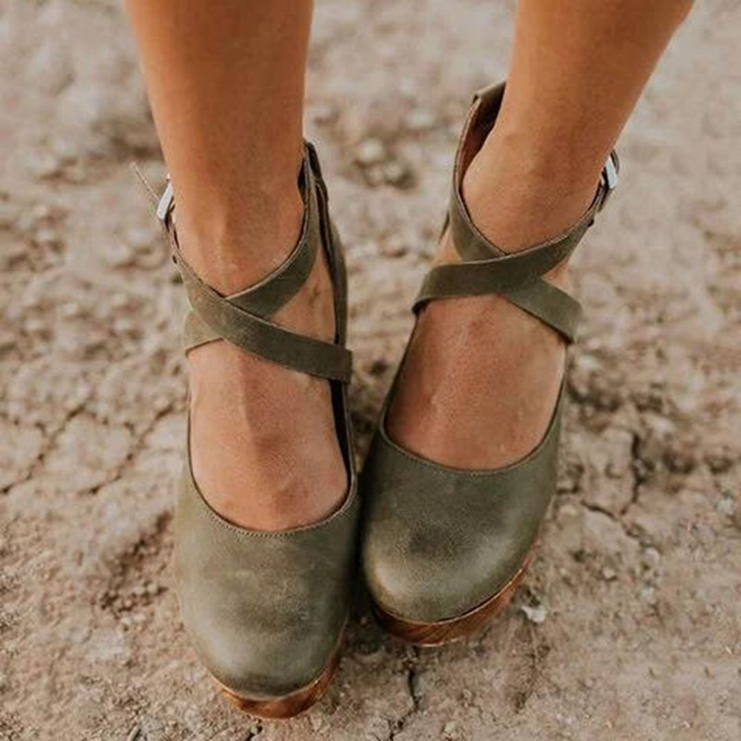 Classic Strap Heels Women Timeless Retro Design