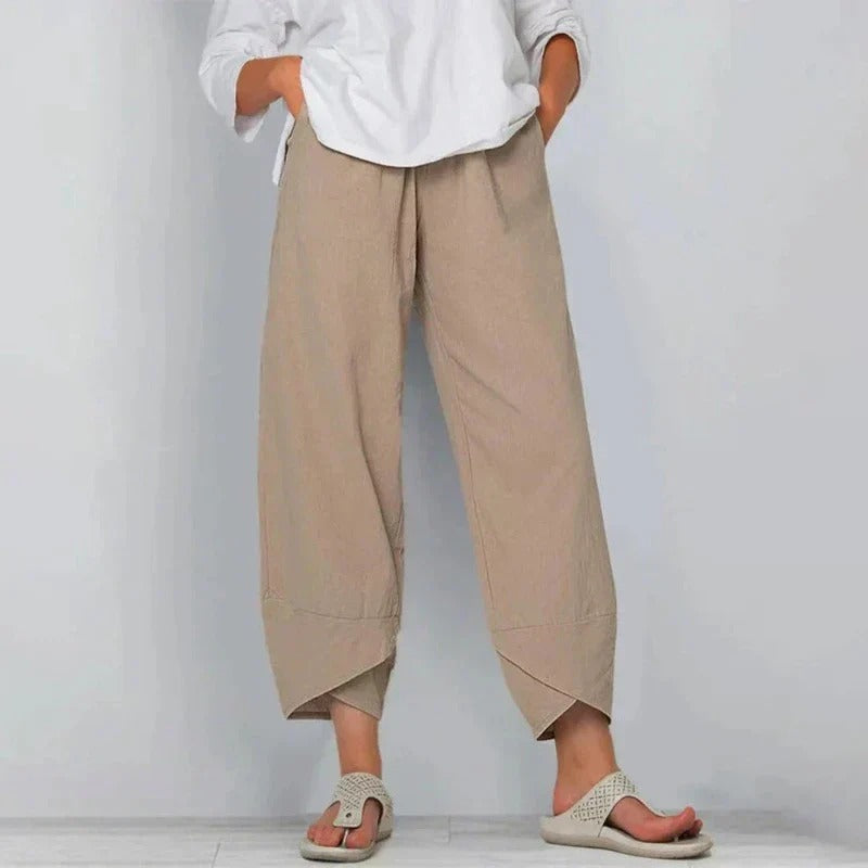 Relaxed High-Waisted Wide Leg Casual Pants for Women