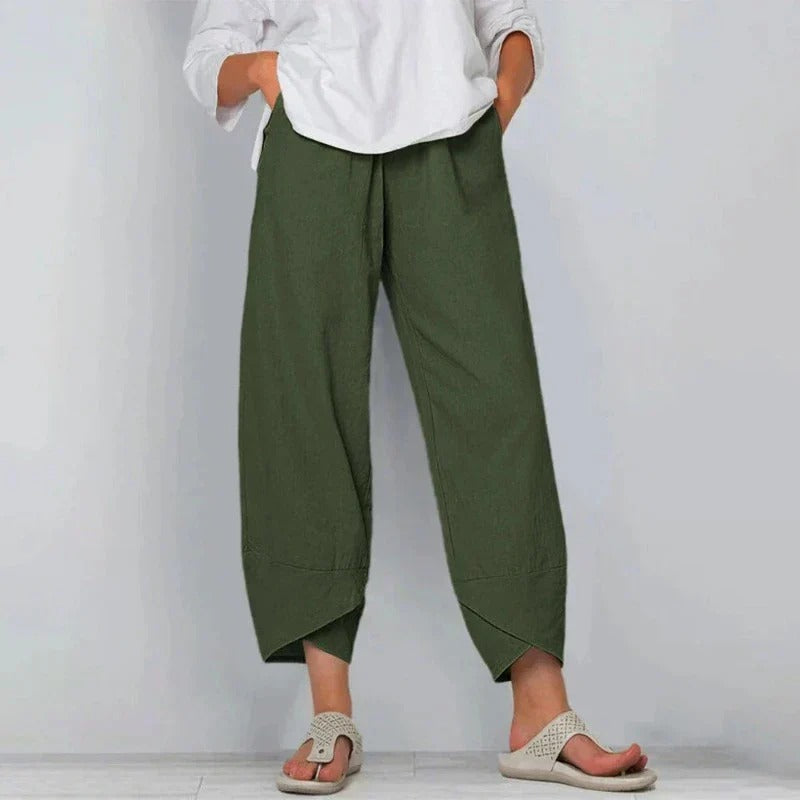 Relaxed High-Waisted Wide Leg Casual Pants for Women