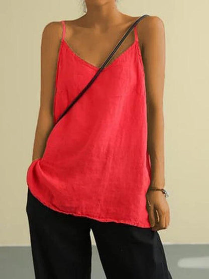 Relaxed V Neck Cami Top for Women