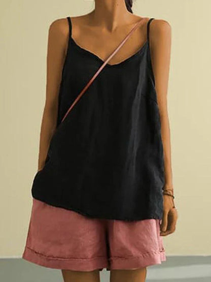 Relaxed V Neck Cami Top for Women
