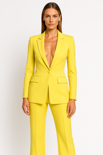 Women's Two-Piece Trouser Suit Blazer Set
