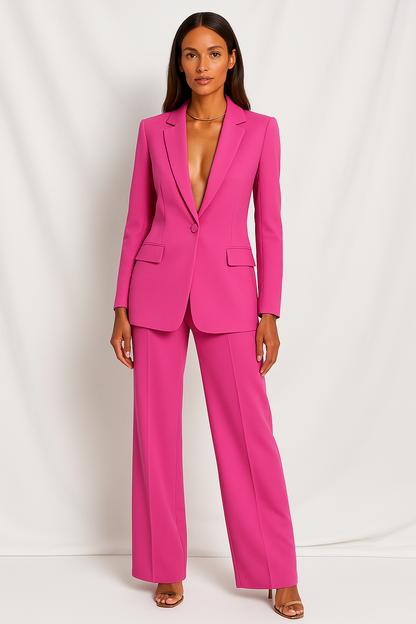 Women's Two-Piece Trouser Suit Blazer Set