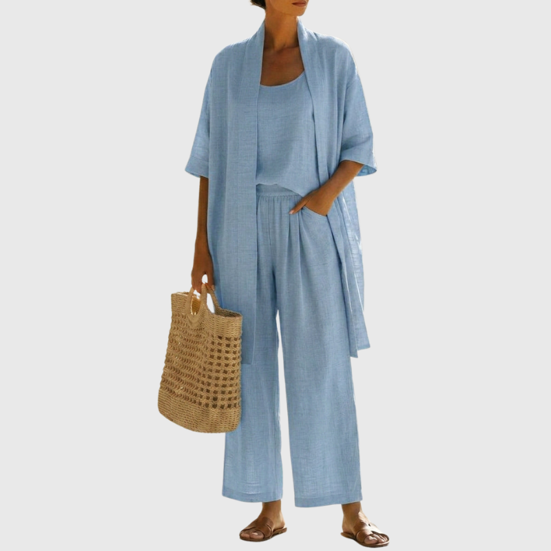 Women's Lightweight Breathable Three Piece Set with Soft Airy Feel