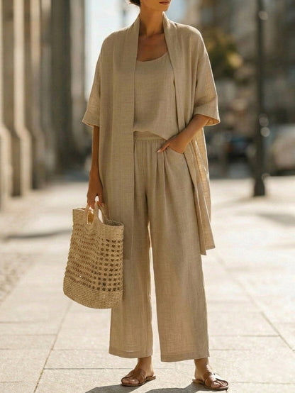 Women's Lightweight Breathable Three Piece Set with Soft Airy Feel