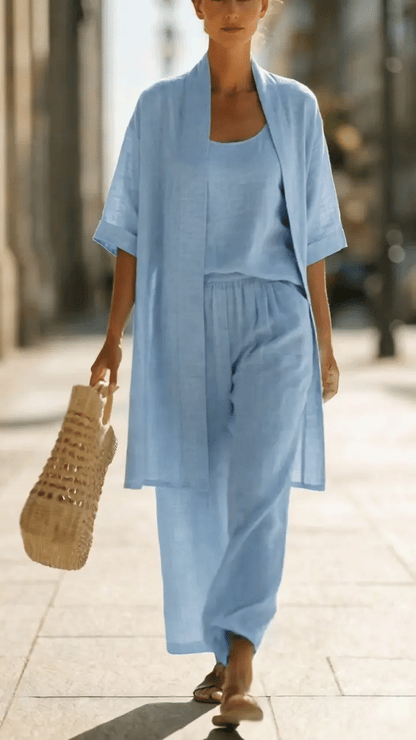 Women's Lightweight Breathable Three Piece Set with Soft Airy Feel