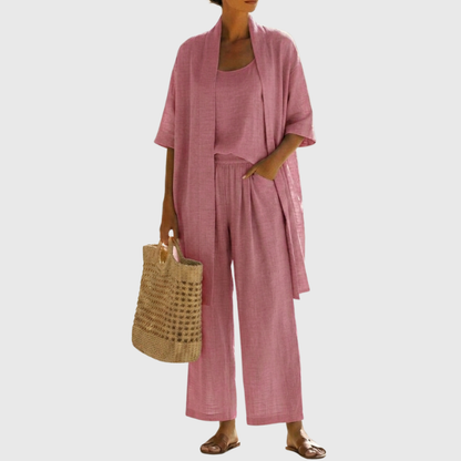 Women's Lightweight Breathable Three Piece Set with Soft Airy Feel