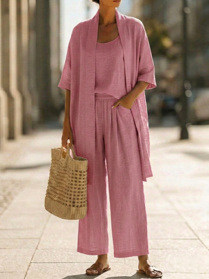 Women's Lightweight Breathable Three Piece Set with Soft Airy Feel