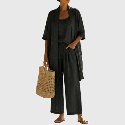 Women's Lightweight Breathable Three Piece Set with Soft Airy Feel