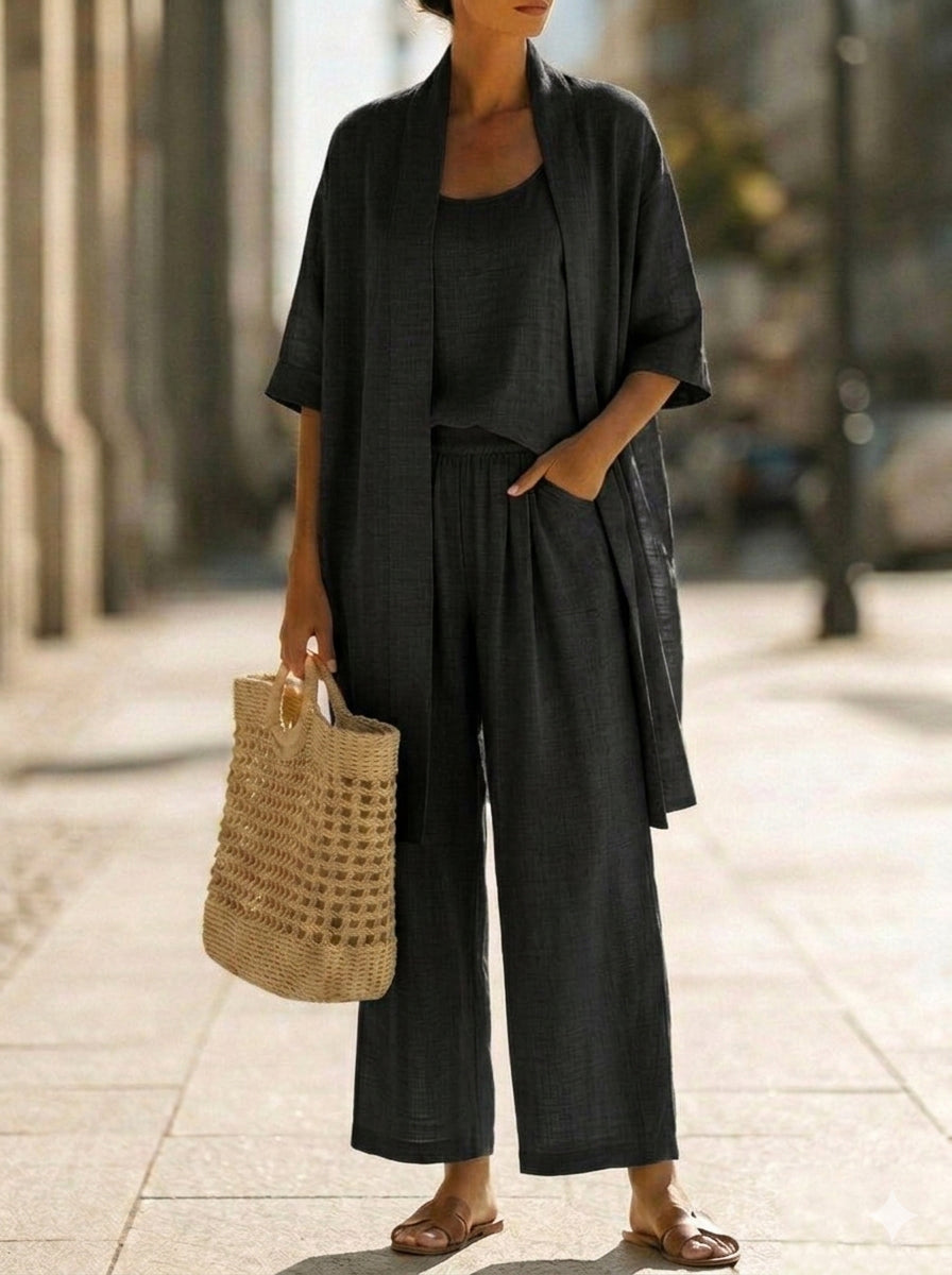 Women's Lightweight Breathable Three Piece Set with Soft Airy Feel