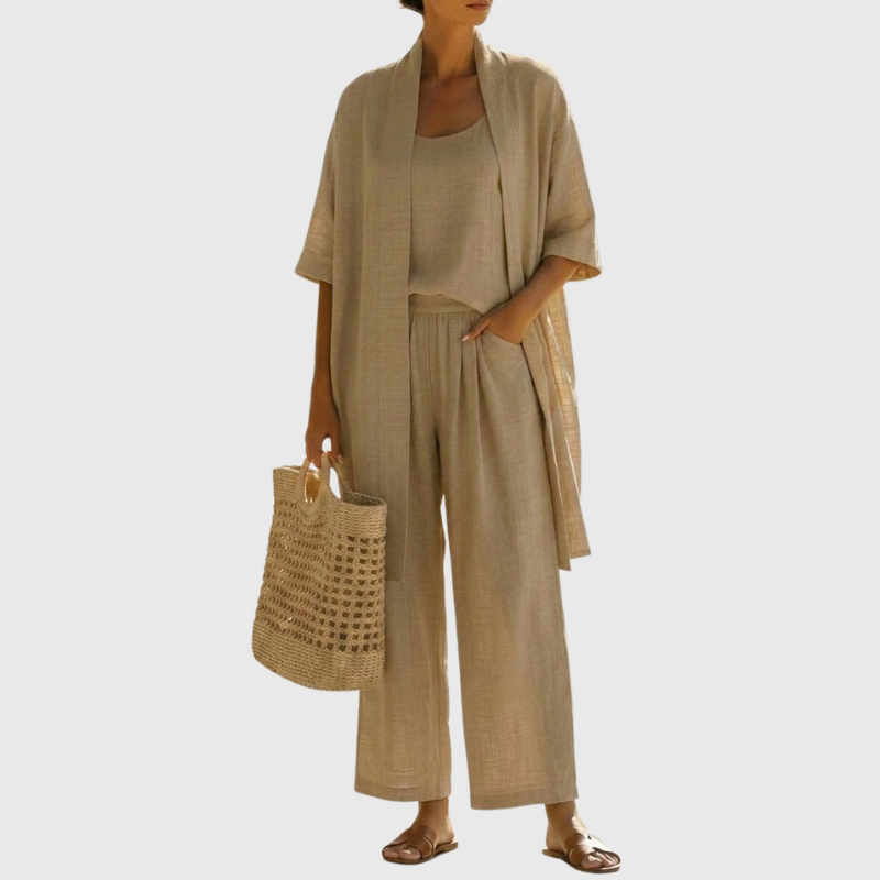 Women's Lightweight Breathable Three Piece Set with Soft Airy Feel