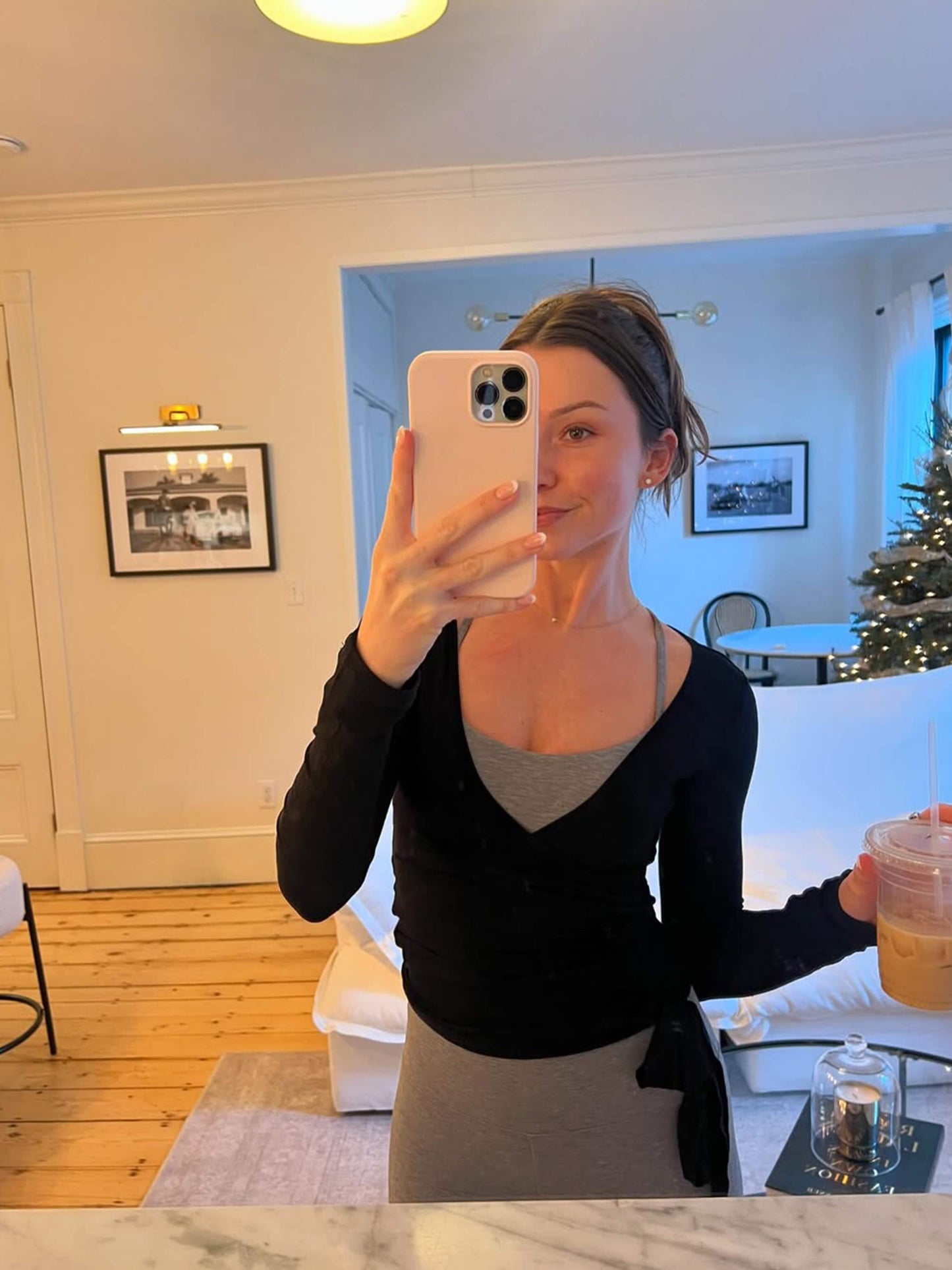 Elegant Pilates Wrap Top