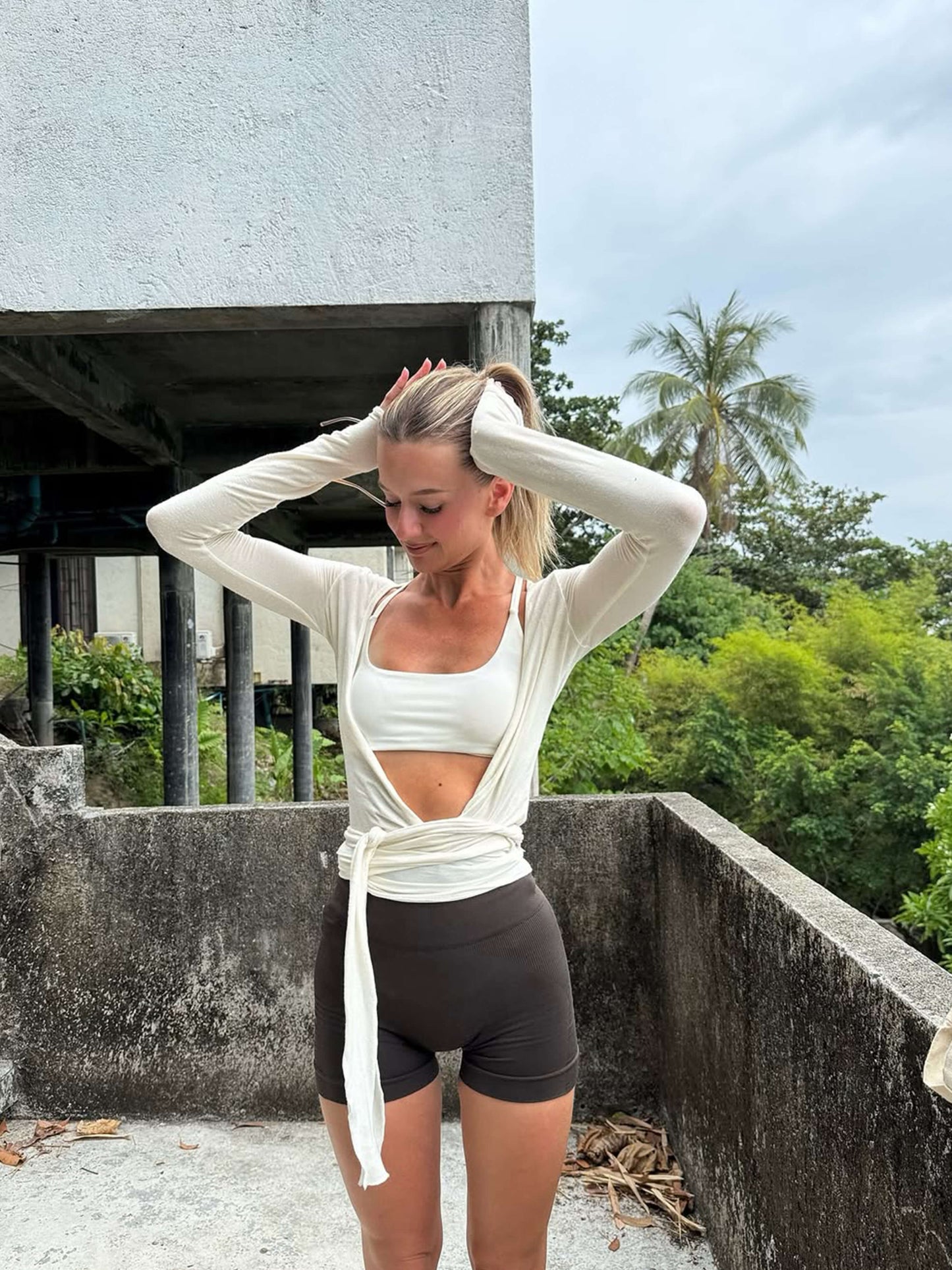 Elegant Pilates Wrap Top