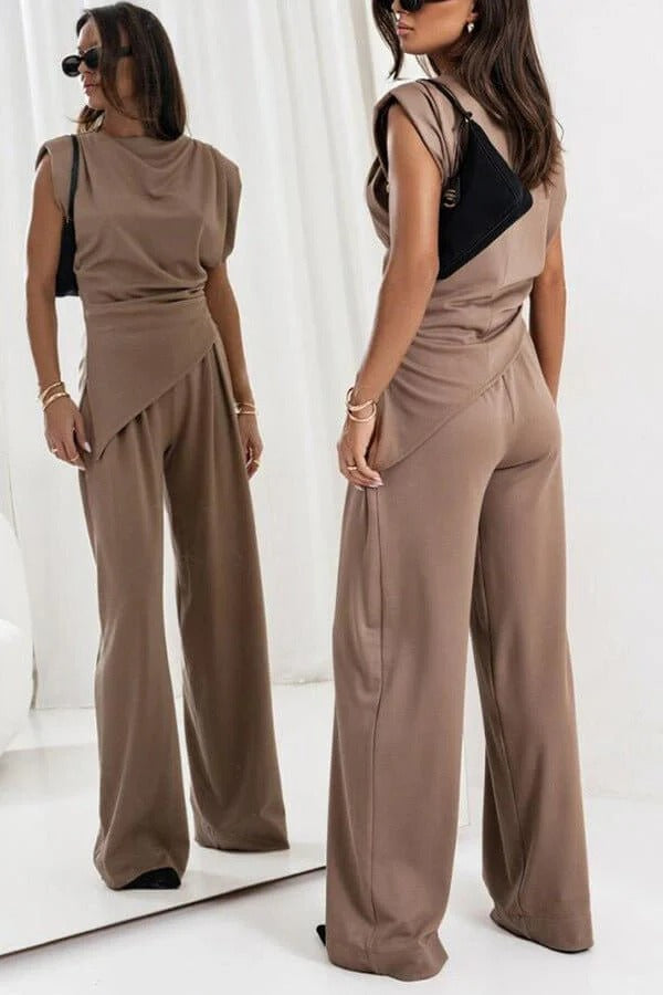 Elegant Draped Two-Piece Set