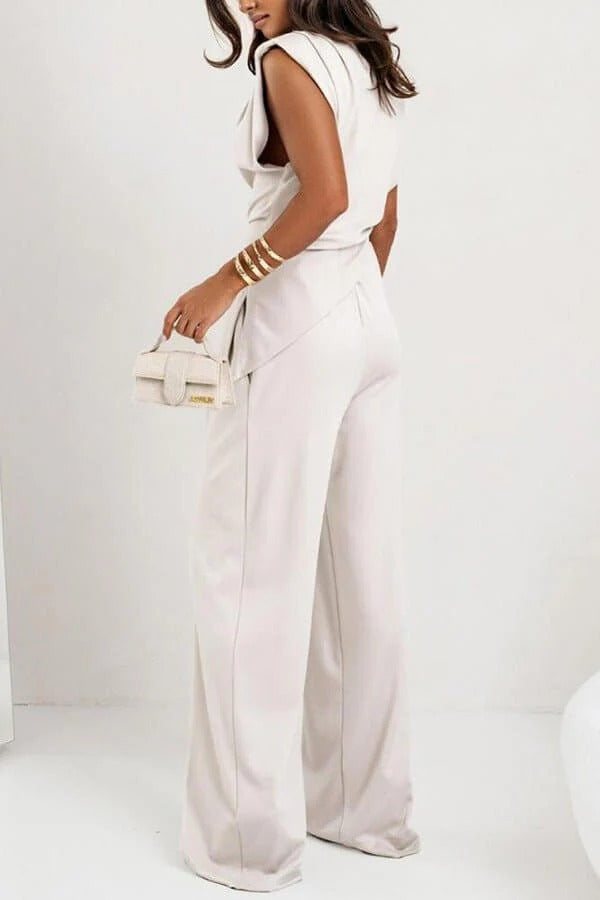Elegant Draped Two-Piece Set