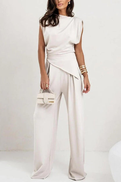 Elegant Draped Two-Piece Set