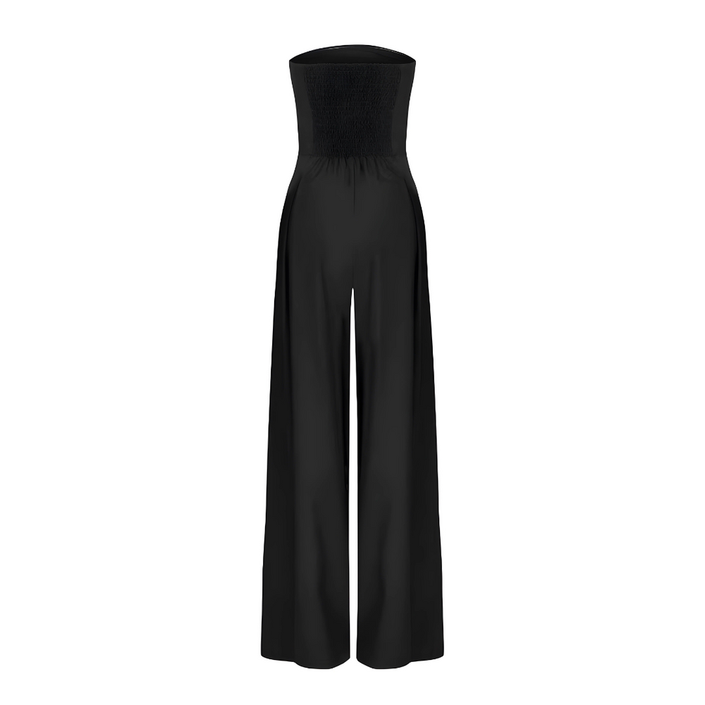 Elegant Strapless Wide-Leg Jumpsuit