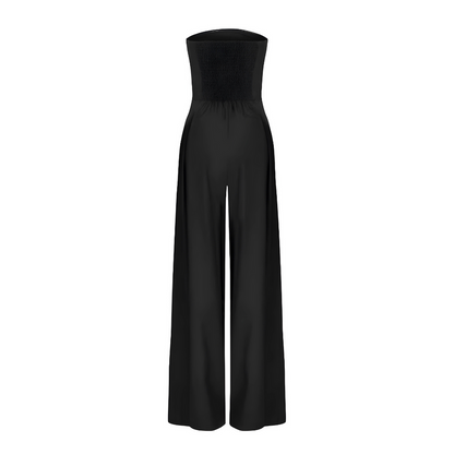 Elegant Strapless Wide-Leg Jumpsuit