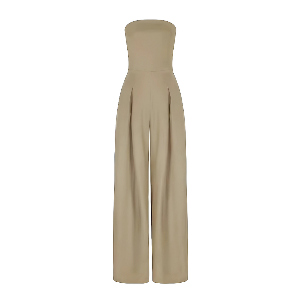 Elegant Strapless Wide-Leg Jumpsuit