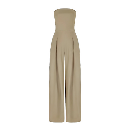 Elegant Strapless Wide-Leg Jumpsuit