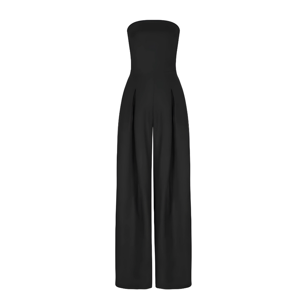 Elegant Strapless Wide-Leg Jumpsuit