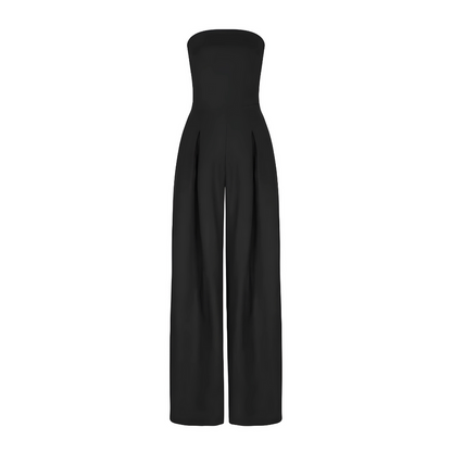 Elegant Strapless Wide-Leg Jumpsuit