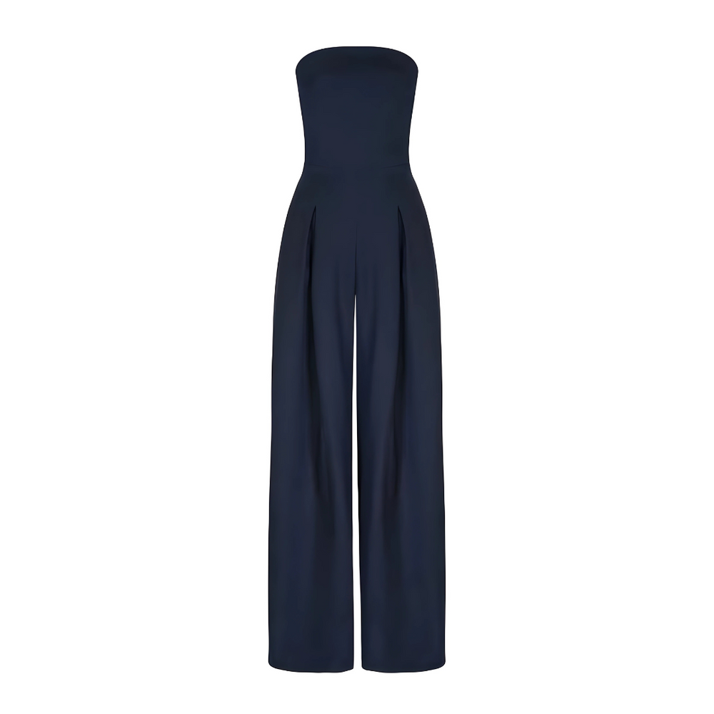 Elegant Strapless Wide-Leg Jumpsuit