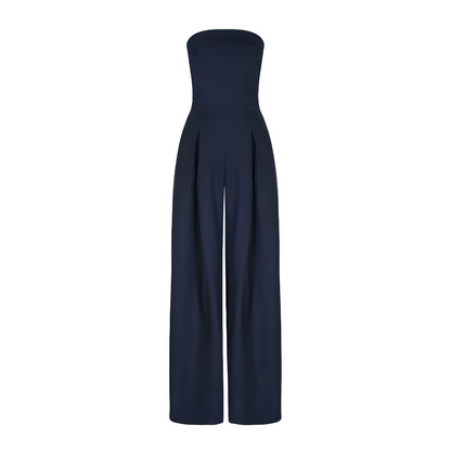 Elegant Strapless Wide-Leg Jumpsuit