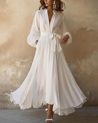 Elegant Pleated Maxi Dress