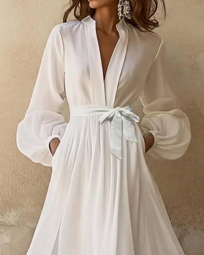 Elegant Pleated Maxi Dress