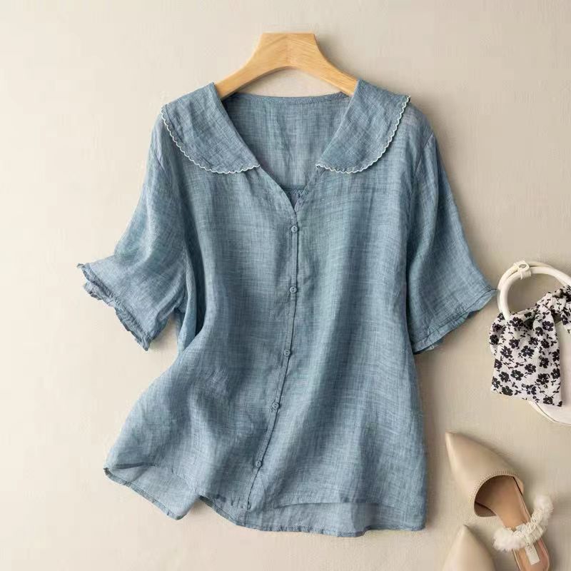 Classic Button-Up Vintage Blouse
