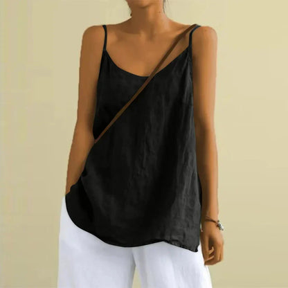 Women’s Casual Sleeveless Cami Top Loose Summer Tank Blouse