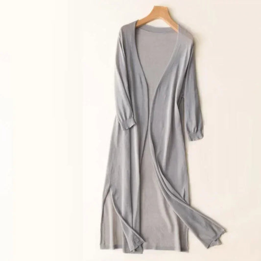 Flowy Open Front Long Cardigan for Women