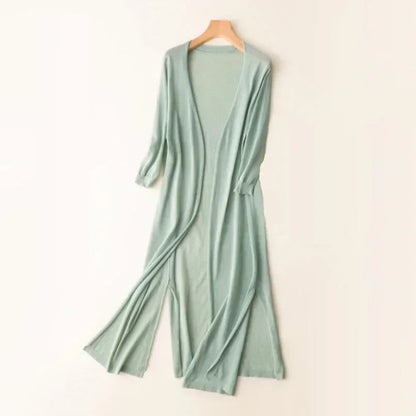 Flowy Open Front Long Cardigan for Women