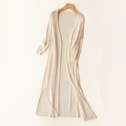 Flowy Open Front Long Cardigan for Women
