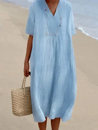 Women's Casual Everyday Dress with Relaxed Fit and Timeless Elegant Style