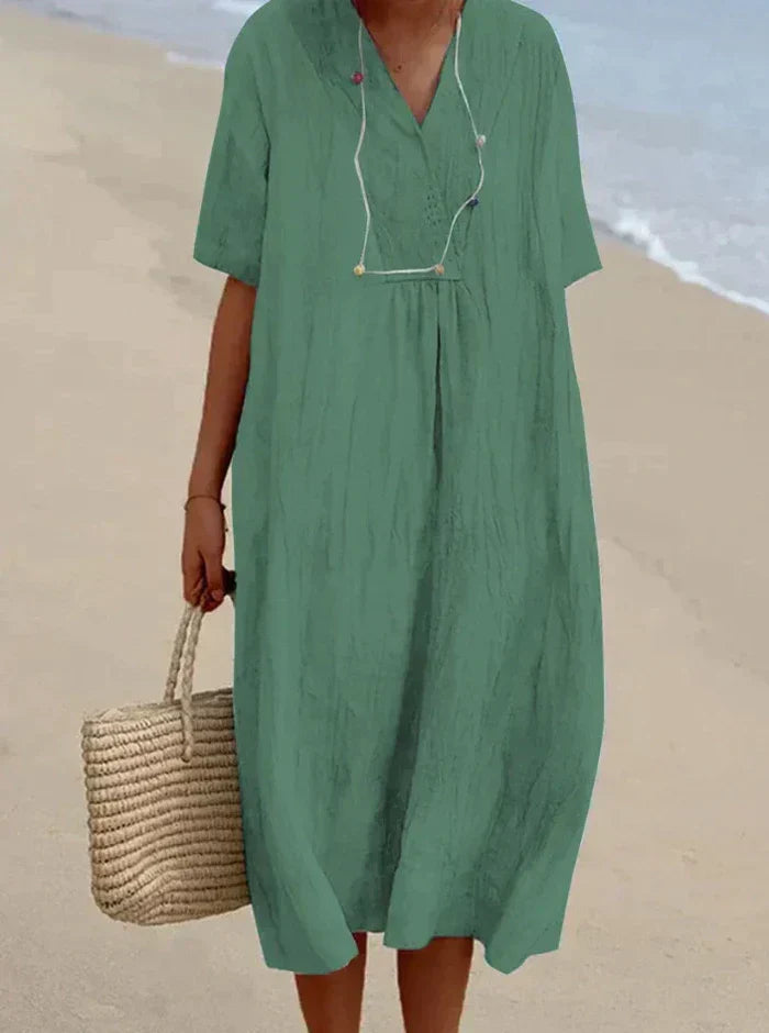 Women's Casual Everyday Dress with Relaxed Fit and Timeless Elegant Style