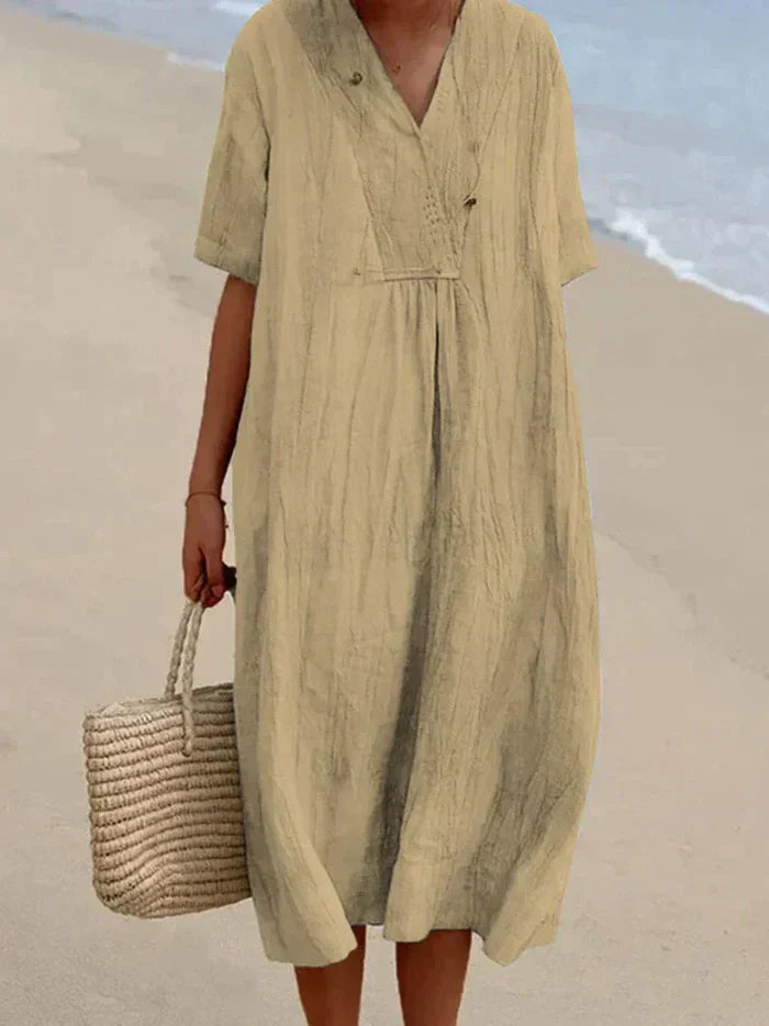 Women's Casual Everyday Dress with Relaxed Fit and Timeless Elegant Style