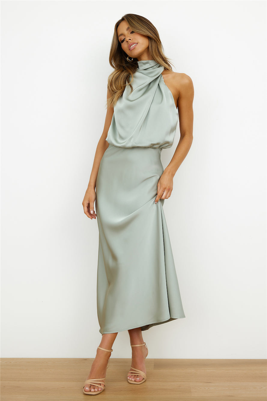 Elegant Maxi Dress Asymmetrical Neckline