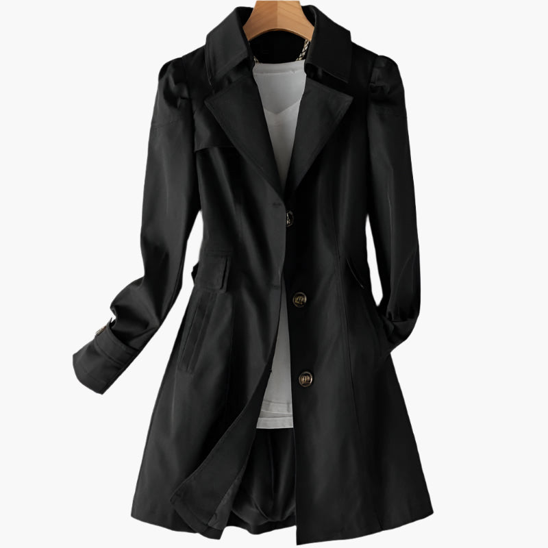 Women's Classic Timeless Trench Coat with Elegant Tailored Fit