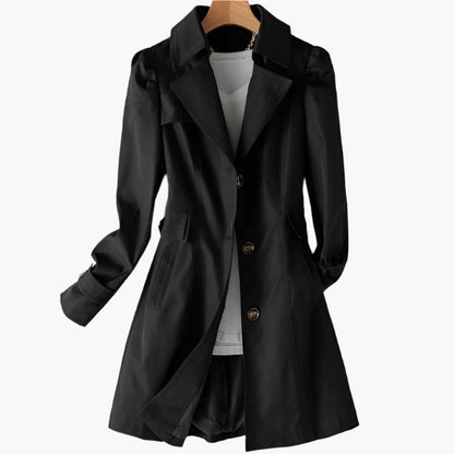 Women's Classic Timeless Trench Coat with Elegant Tailored Fit