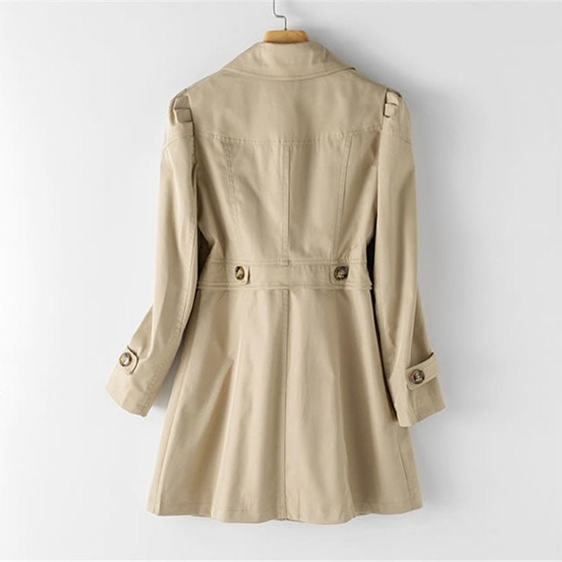 Women's Classic Timeless Trench Coat with Elegant Tailored Fit