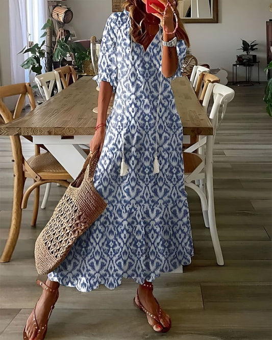 Boho Floral Maxi Covering Dress