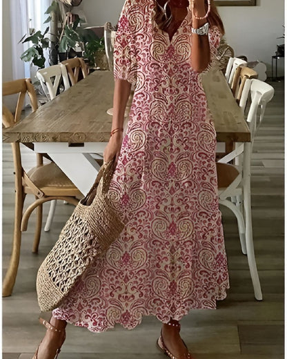 Boho Floral Maxi Covering Dress