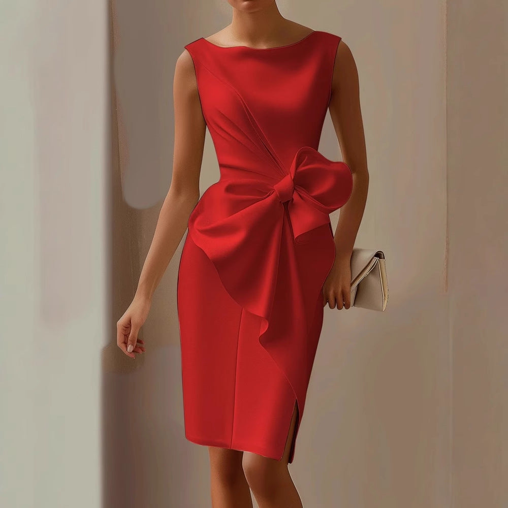 Elegant Women’s Midi with Front Bow