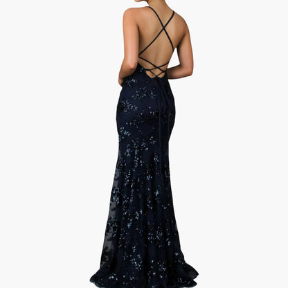 Sparkling Spaghetti Strap Sequin Dress