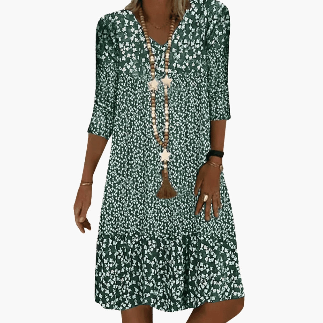 Printed Three-Quarter Sleeve Women’s Robe