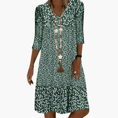 Printed Three-Quarter Sleeve Women’s Robe